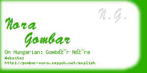 nora gombar business card